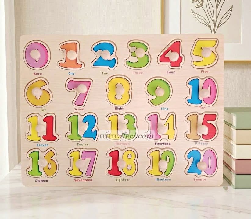 Wooden Number Puzzle for Toddlers MP1008