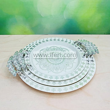 3 Pcs Exclusive Round Acrylic Serving Tray ARF047