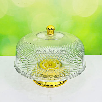 12 Inch Revolving Acrylic Cake, Dessert, Appetizer Serving Stand with Lid ARF052