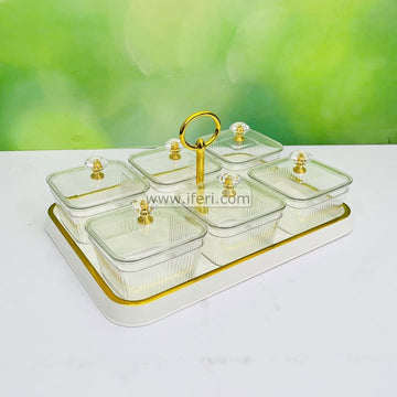 6 Part Acrylic Appetizer & Condiment Servers Set ARF051