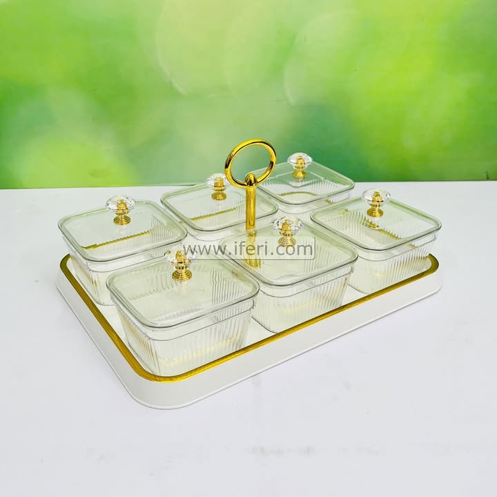 6 Part Acrylic Appetizer & Condiment Servers Set ARF051