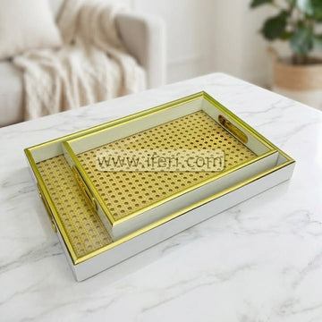 2 Pcs Exclusive Acrylic Serving Tray ARF048