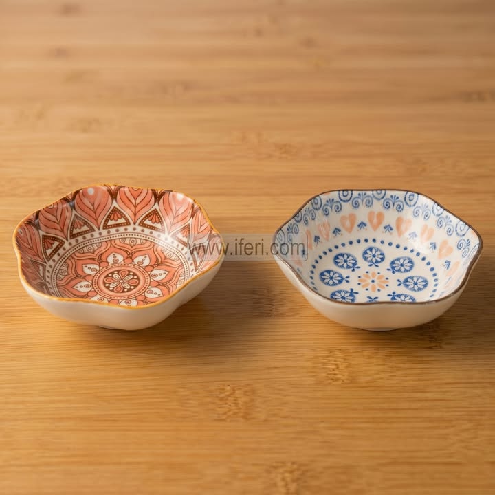 2 Pcs Ceramic Dessert Serving Bowl Set RY36819