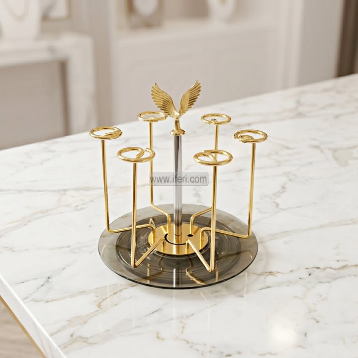 6 Hook Revolving Metal Glass Stand EB21673