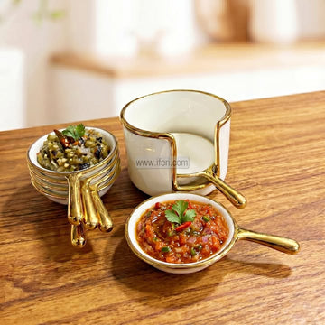 7 Pcs Ceramic Spice Bowl / Vorta Serving Bowl with Stand EB21664