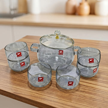 7 Pcs Glass Firni, Dessert Serving Bowl Set EB21666