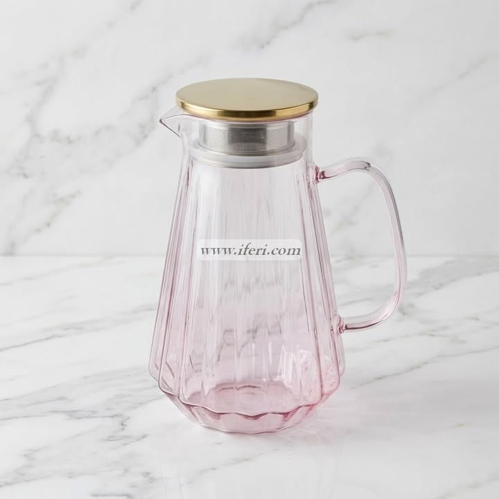 9 Inch Borosilicate Glass Water Juice Jug OMR1035