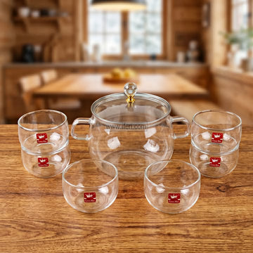 7 Pcs Glass Firni, Dessert Serving Bowl Set EB21668