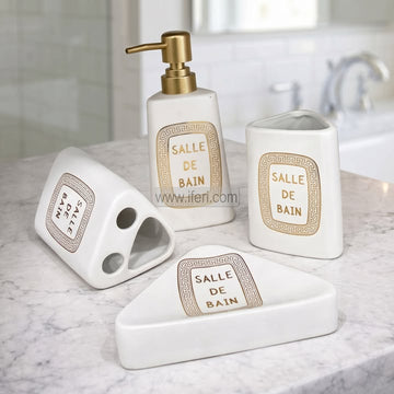 4 Pcs Ceramic Bathroom Soap Dispenser Set DL6958