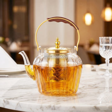 5.5 Inch Tempered Glass Tea Pot / Tea Kettle with Infuser DL6964