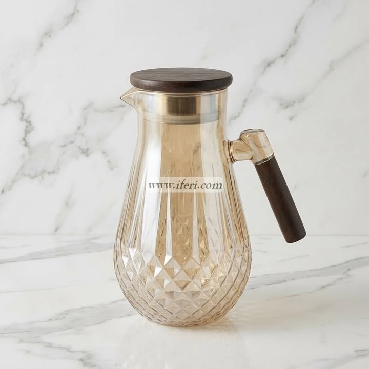 9.5 Inch Borosilicate Glass Water Juice Jug OMR1033