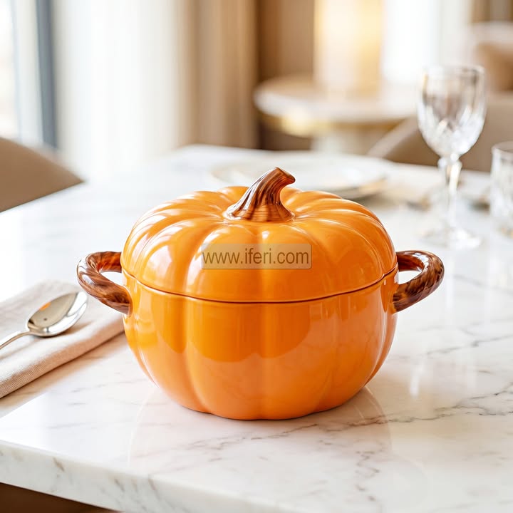 9.5 Inch Ceramic Serving Bowl with Lid DL6947