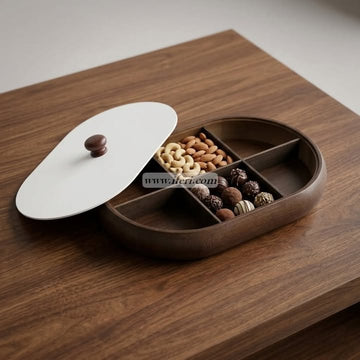 13 Inch Dried Fruit Snack Serving Tray Storage Box OMR1052