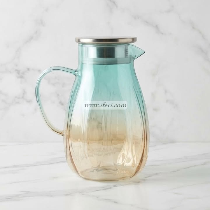 9 Inch Borosilicate Glass Water Juice Jug OMR1023