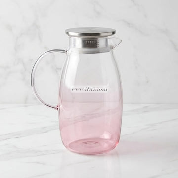 9.5 Inch Borosilicate Glass Water Juice Jug OMR1026