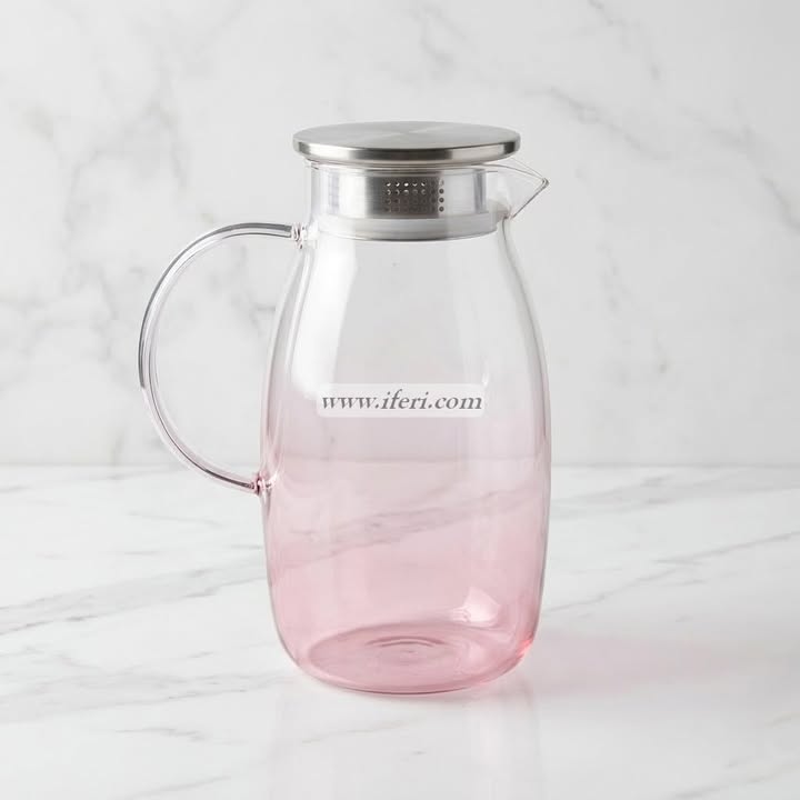 9.5 Inch Borosilicate Glass Water Juice Jug OMR1026