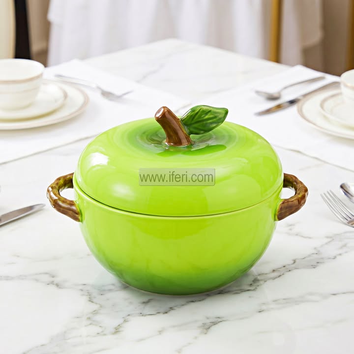 9.5 Inch Ceramic Serving Bowl with Lid DL6949