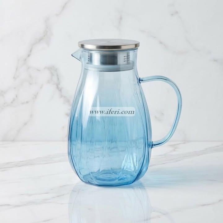 9 Inch Borosilicate Glass Water Juice Jug OMR1024