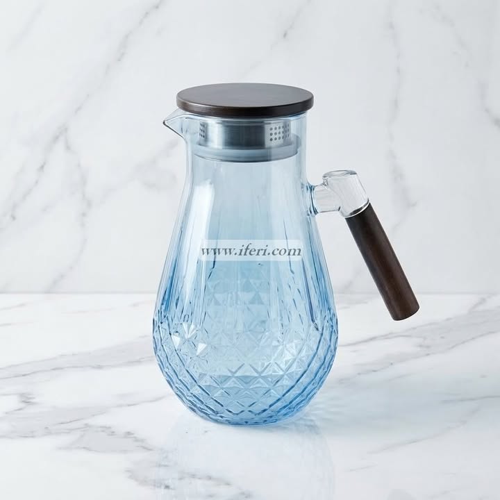 9.5 Inch Borosilicate Glass Water Juice Jug OMR1029