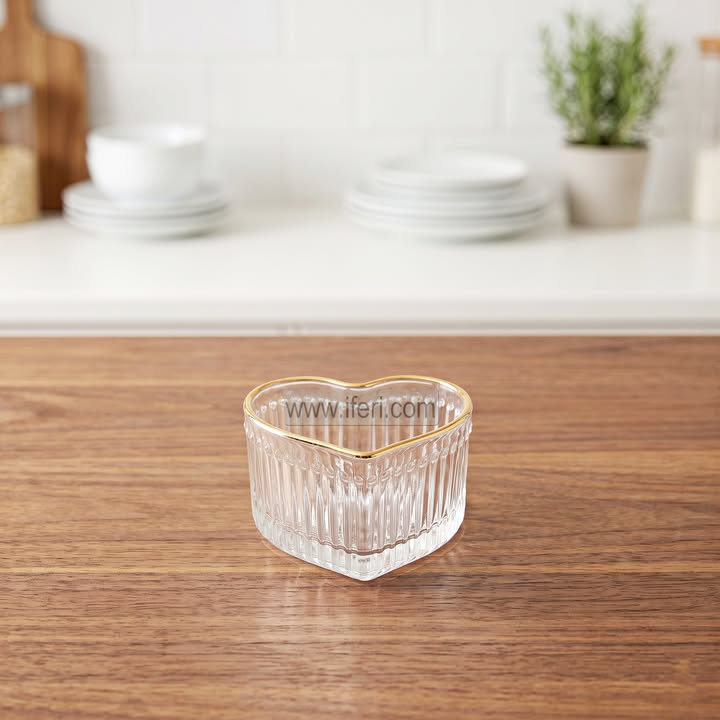 6 Pcs Golden Rim Glass Firni, Dessert Serving Bowl Set EB21649