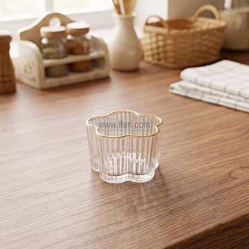 6 Pcs Golden Rim Glass Firni, Dessert Serving Bowl Set EB21650