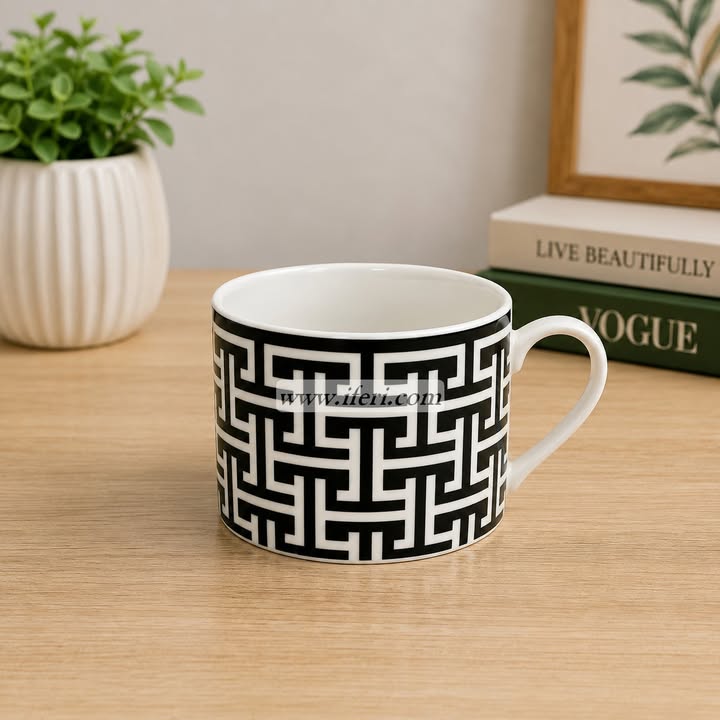 Black & White Geometric Ceramic Coffee Mug CGA0445