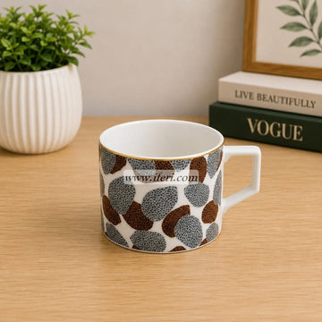 Ceramic Coffee Mug with Pebble Pattern Design CGA0442