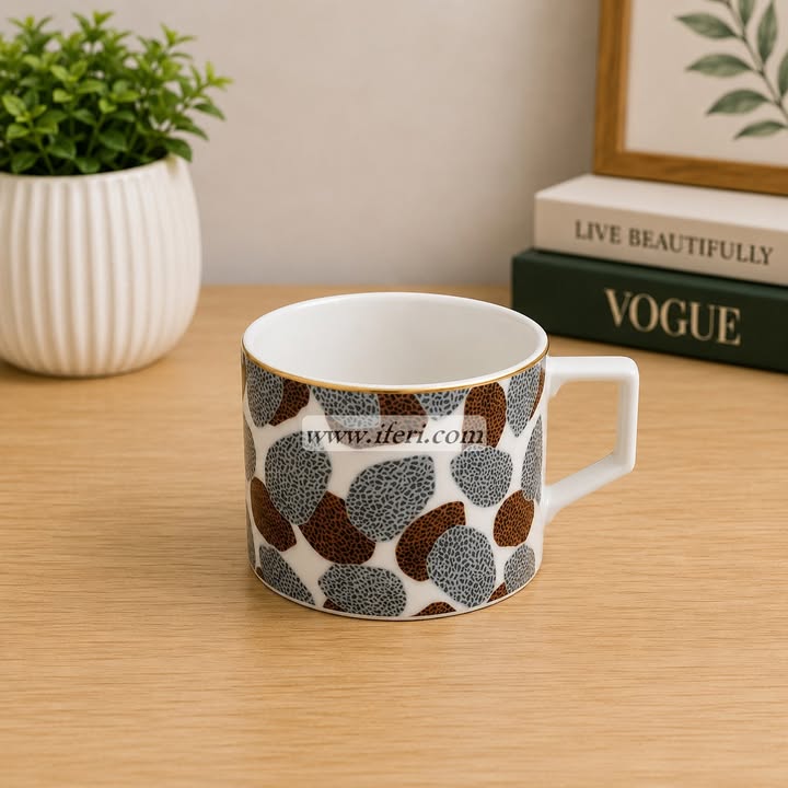 Ceramic Coffee Mug with Pebble Pattern Design CGA0442