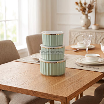 3 Pcs Ceramic Food Container / Bowl with Lid TG10903