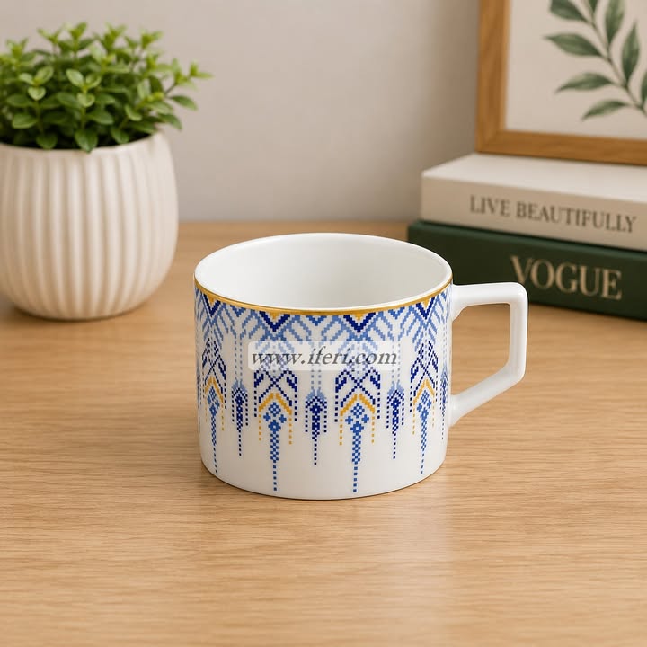 Ceramic Coffee Mug with Elegant Geometric Pattern CGA0444