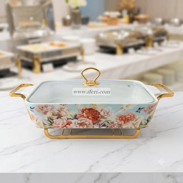 3 Liter Ceramic Chafing Dish with Food warmer OMR1077