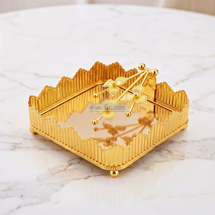 7 Inch Metal Decorative Tissue Holder ALP990008