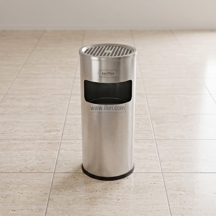 Liter Metal Standing Bin with Ashtray ALP99001