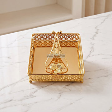 7 Inch Metal Decorative Tissue Holder ALP990006