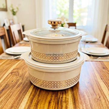 2 Pcs Food Storage Hotpot Casserole Set ALP99004