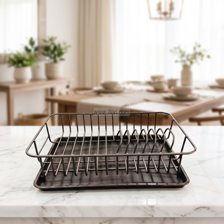 13.5 Inch Metal Dish Drying Storage Rack With Tray ALP99002