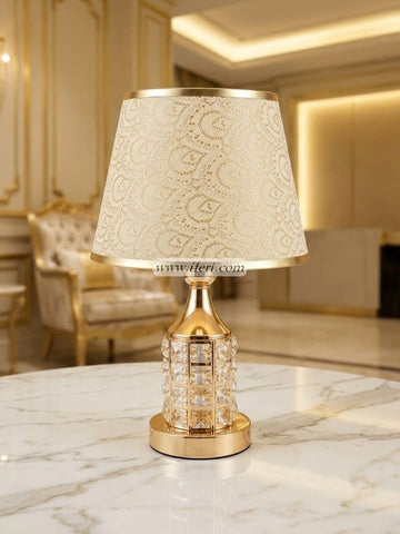 Crystal Table Lamp with Gold Decorative Base IQ130