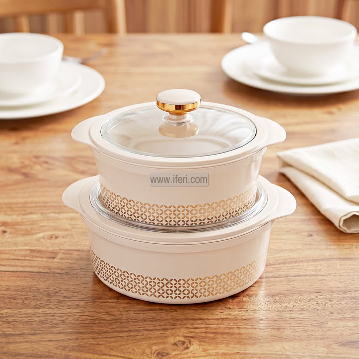 2 Pcs Food Storage Hotpot Casserole Set ALP99004