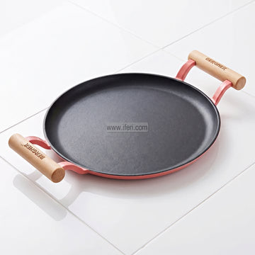 28cm Bergner Excalibur Light Cast Iron Dosa Tawa (Pink) ALM7012