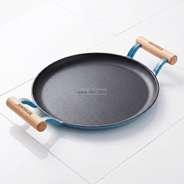 28cm Bergner Excalibur Light Cast Iron Dosa Tawa (Blue) ALM7012