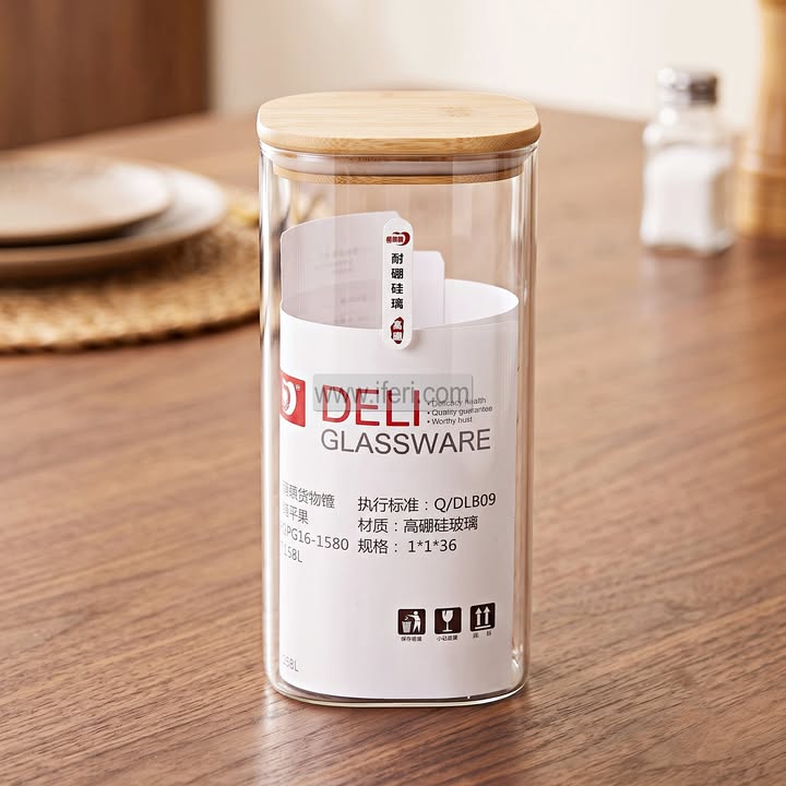 1.58 Liter Airtight Glass Spice Jar IQ133