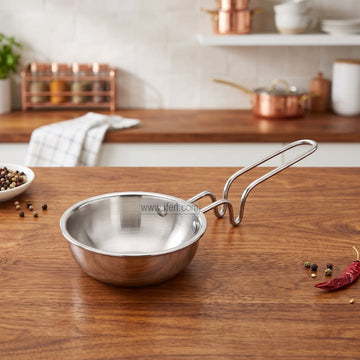 4.5 Inch Jaggery Stainless Steel Tadka Pan ALM7021
