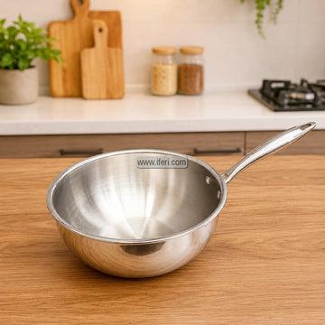 20cm Stainless Steel Wok Fry Pan ALM7022