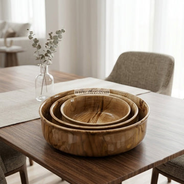 3 Pcs Marble Design Ceramic Serving Bowl Set CGA4080