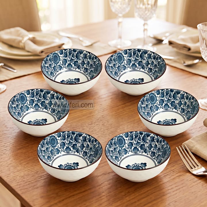 6 Pcs Ceramic Firni, Dessert Serving Bowl Set RY36841
