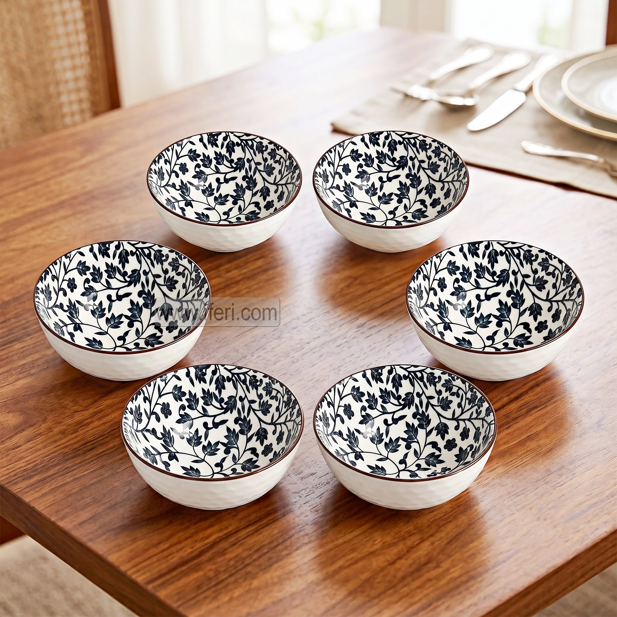 6 Pcs Ceramic Firni, Dessert Serving Bowl Set RY36840