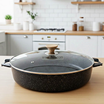 36cm MGC Non-Stick Marble Coating Cookware / Shallow Casserole with Lid RY56749