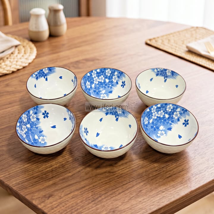 6 Pcs Ceramic Firni, Dessert Serving Bowl Set RY36840-1