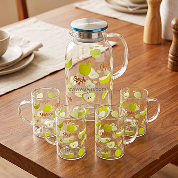 5 Pcs Glass Water Juice Jug & Glass Set BS173