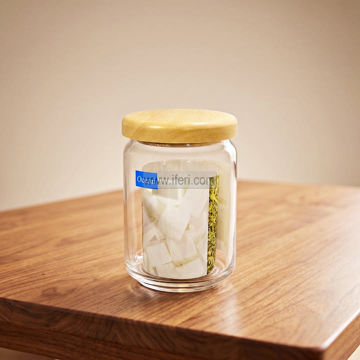 5 Inch Airtight Glass Cookie Jar / Spice Jar IQ132